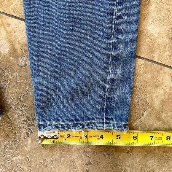 American Eagle Jeans Womens Size 00 Long Mom Blue Medium Wash Denim Distressed - Picture 12 of 12
